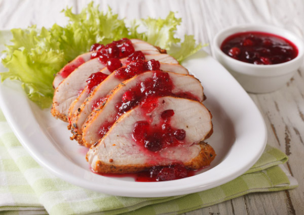 Turkey Cutlets with Cranberry Mustard Sauce