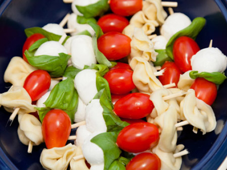 Caprese Tortellini Skewers