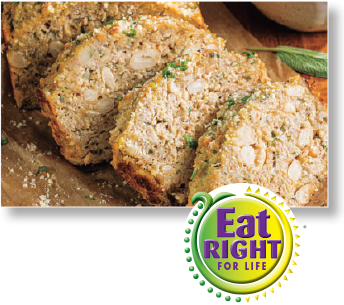 Herbed Turkey-White Bean Meatloaf with Parmesan Crust