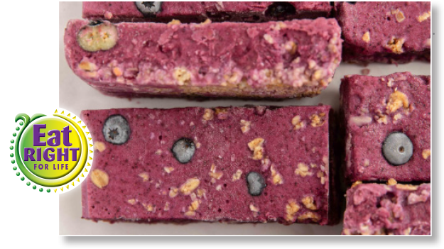 Frozen Blueberry Breakfast Bars