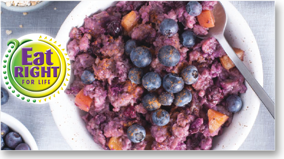 Slow Cooker Blueberry Peach Oatmeal