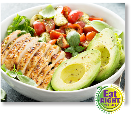 Caprese Bowl with Grilled Chicken and Avocado