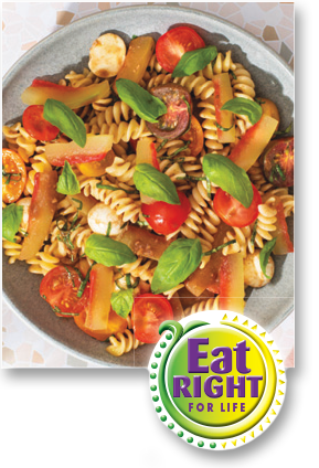 Watermelon Rind Caprese Pasta Salad