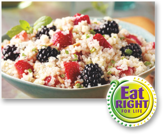 Strawberry Blackberry Quinoa with Honey Dressing