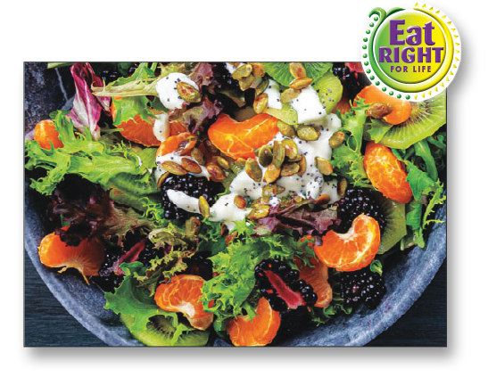Kiwi, Clementine & Blackberry Salad