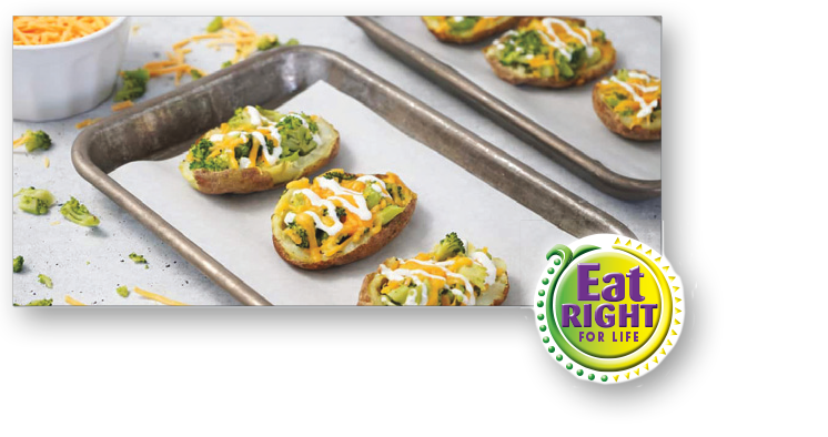 Broccoli Cheddar Stuffed Baked Potato Skins