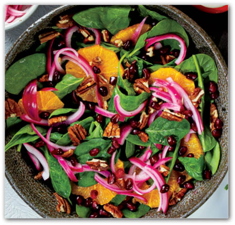 Spinach, Pomegranate & Orange Salad
